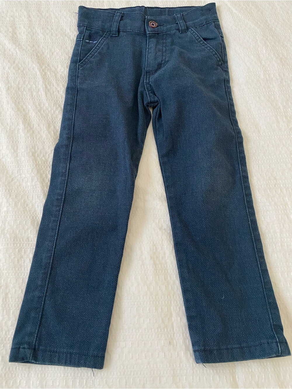 Kids Navy Blue Dress Pants - Tailored Formal Bottoms